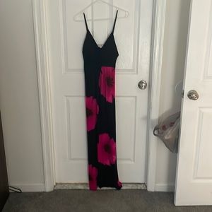 Black long Hawaiian maxi dress